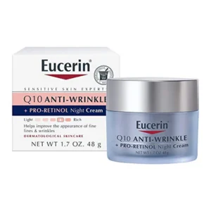 Eucerin Q10 Anti-Wrinkle Night Cream Facial Cream for Sensitive Skin