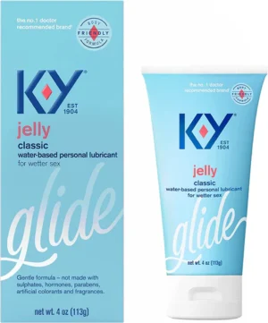 K-Y Jelly Personal Lubricant, Body-Friendly Water-Based Formula, Safe