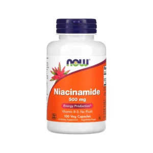 NOW Foods Niacinamide 500mg Dietary Supplement With Vitamin B-3, 100 Veg Capsules