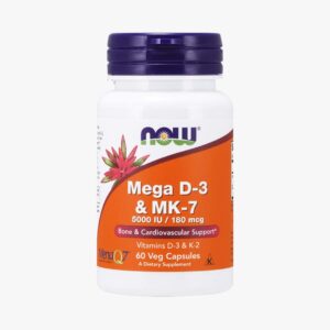 Now Mega D-3 & MK-7 5000 IU 180 Mcg 60 Veg Capsules In Pakistan