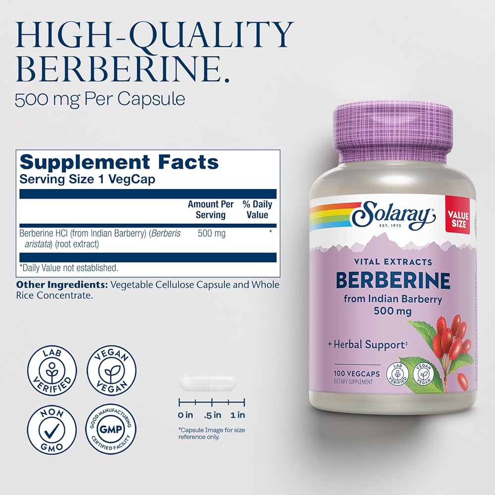 SOLARAY Berberine 500mg supplement In Pakistan