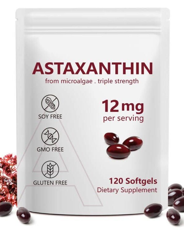 Astaxanthin 12mg 120 Softgels 4 Month Supply In Pakistan