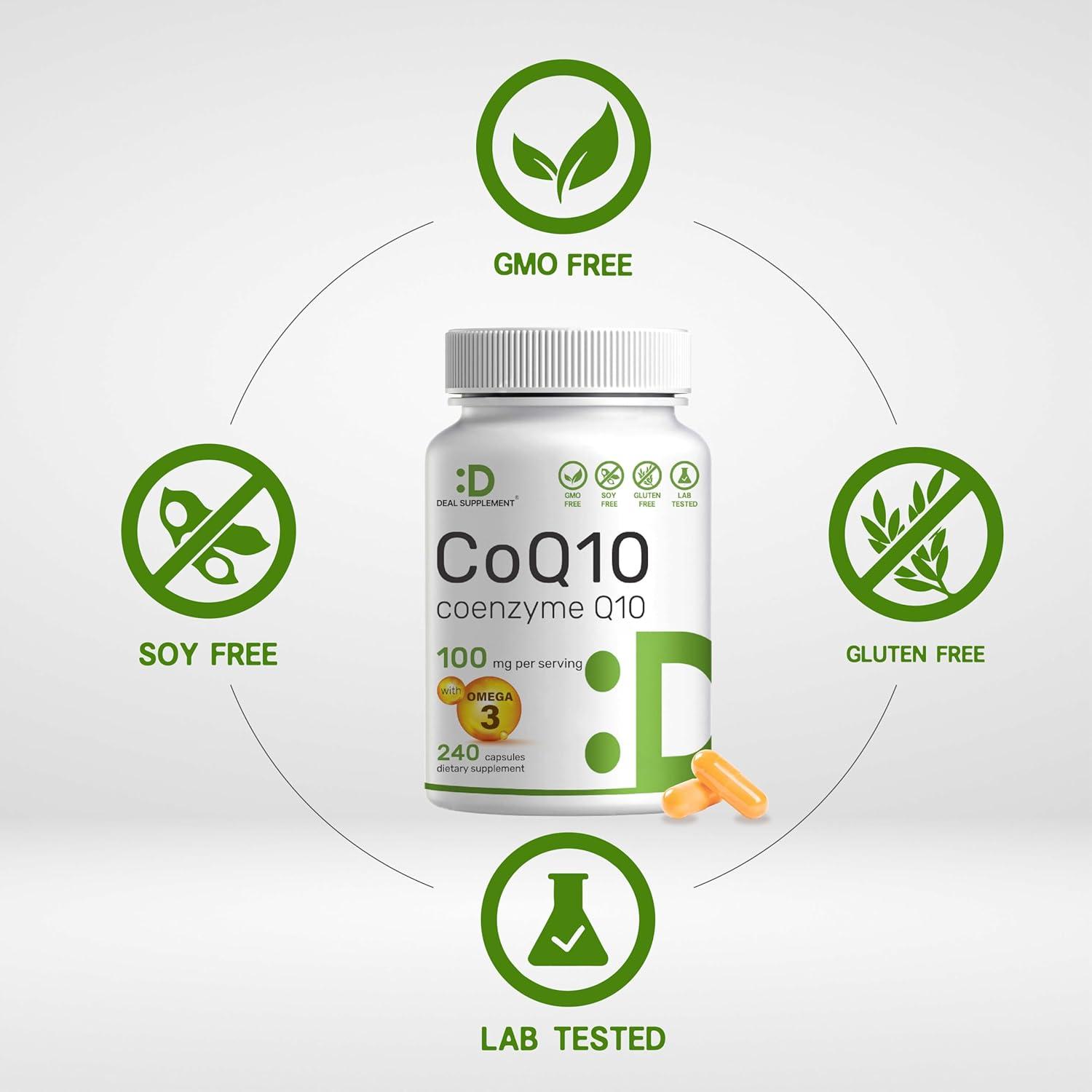 CoQ10 100mg 240 Capsules with Omega 3 In Pakistan