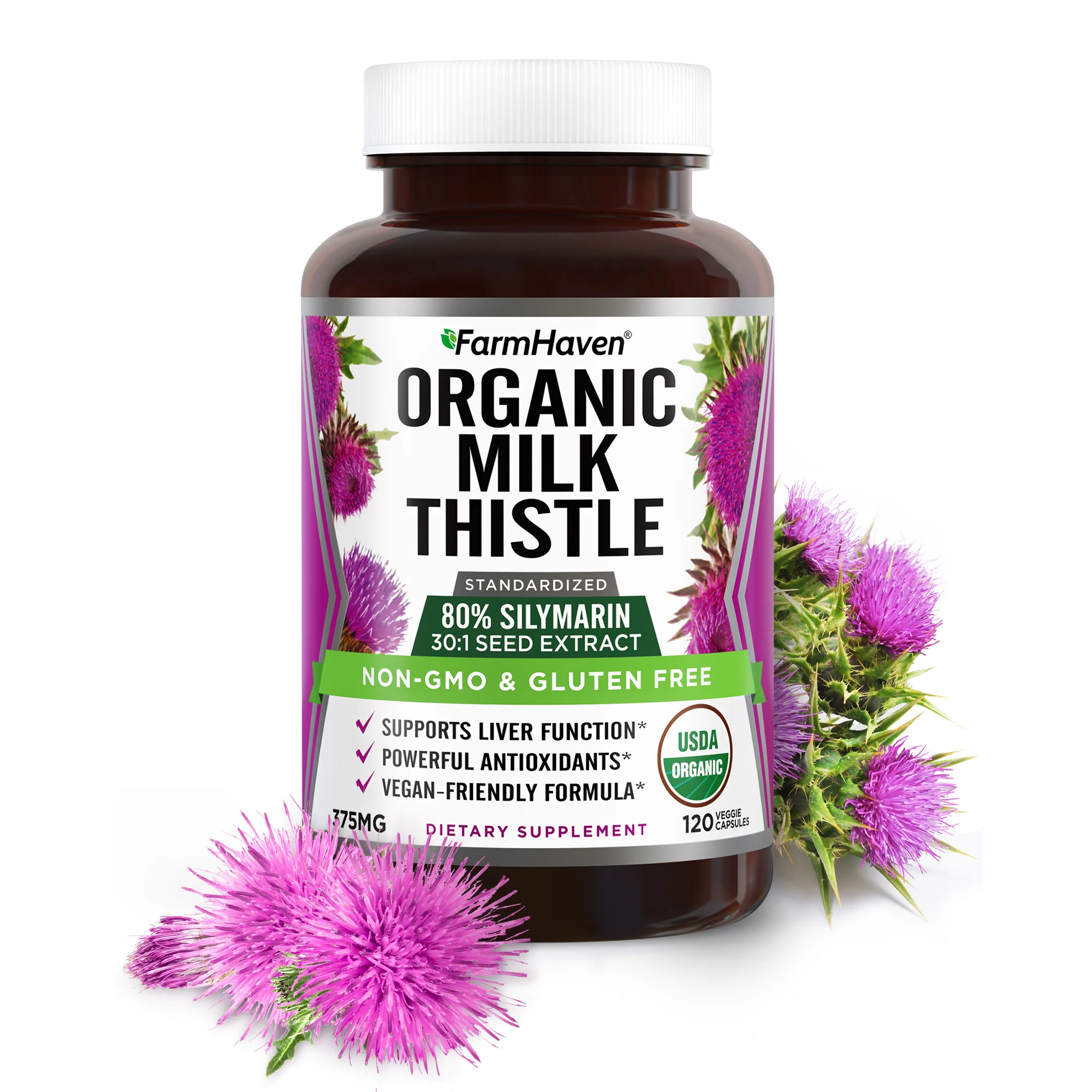 FarmHaven USDA Organic Milk Thistle Capsules in Pakistan