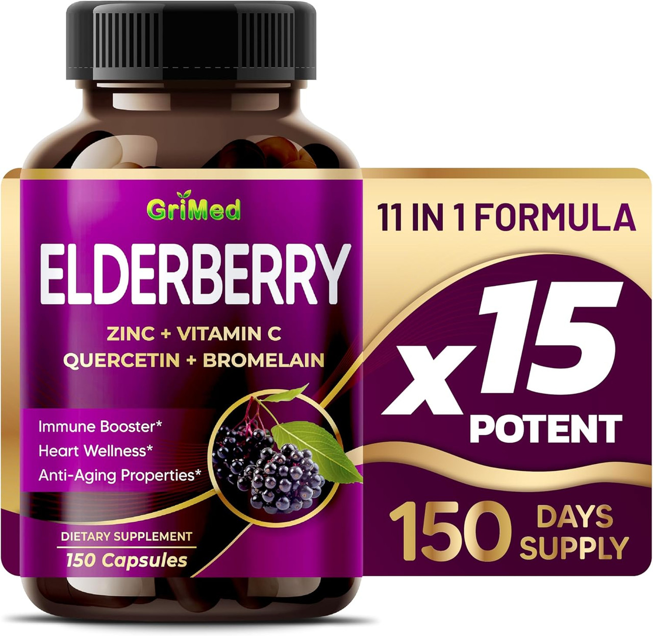 GriMed Elderberry 900mg X15 Power with Zinc in pakistan
