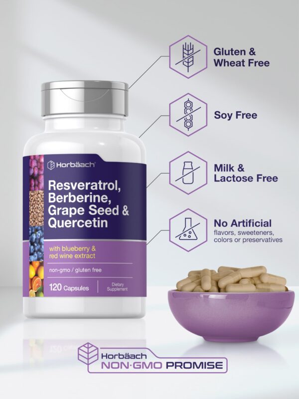 Horbäach Resveratrol Berberine Grape Seed Quercetin In Pakistan