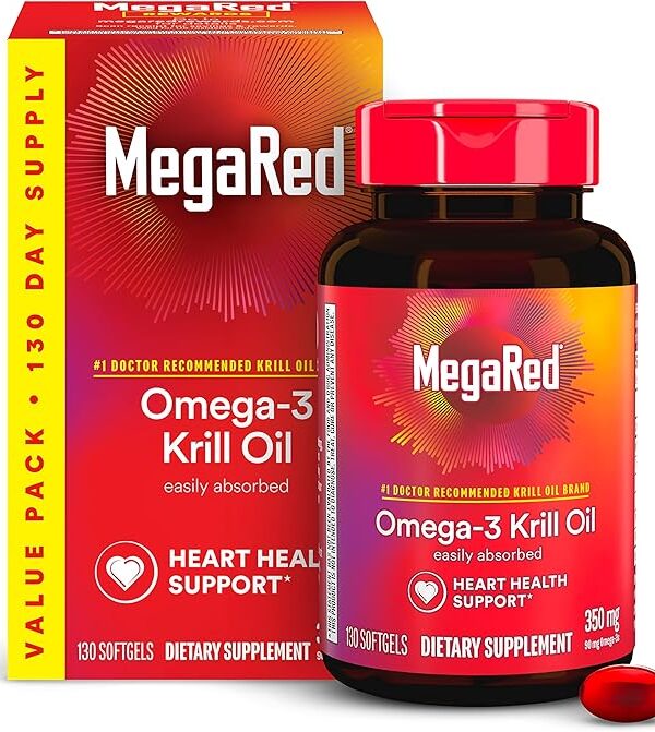 MegaRed Krill Oil 350mg Omega 3 Supplement