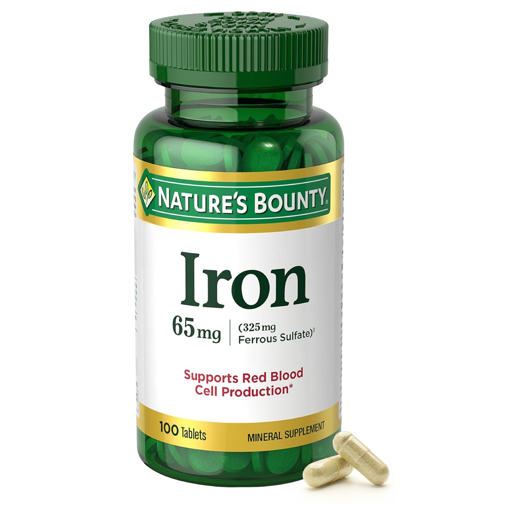 Natures Bounty Iron 65mg 325 mg Ferrous Sulfate In Pakistan