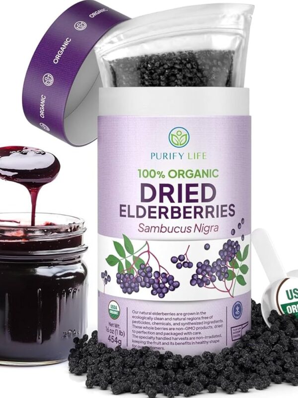 Organic Dried Elderberries 1lb Bulk Immune Boosting in pakistan