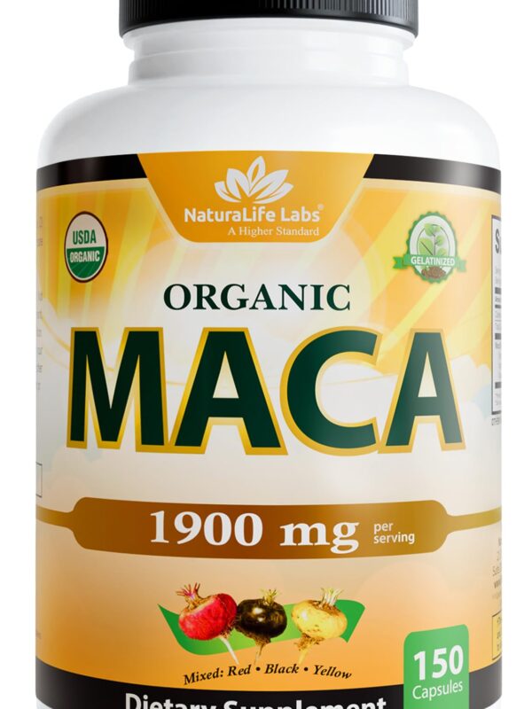 Organic Maca Root Black Red Yellow 1900 MG In Pakistan