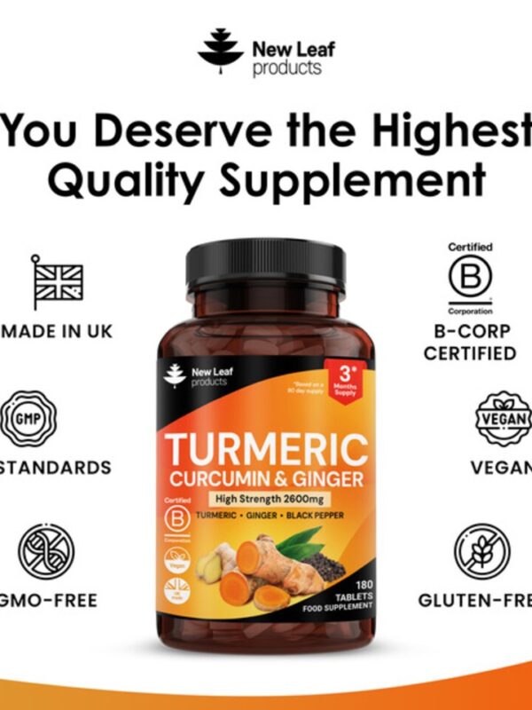 Turmeric Tablets 2600mg with Black Pepper & Ginger In Pakistan