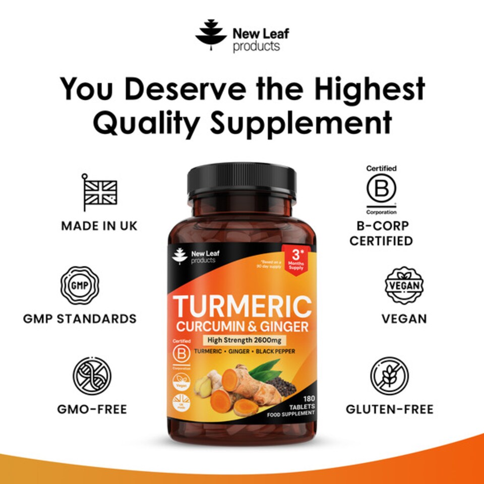 Turmeric Tablets 2600mg with Black Pepper & Ginger In Pakistan
