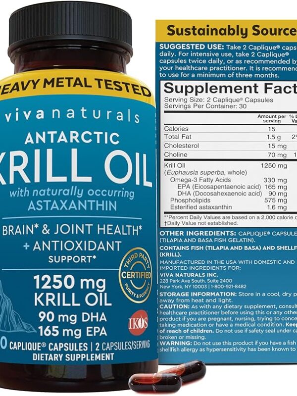 Viva Naturals Antarctic Krill Oil Omega 3