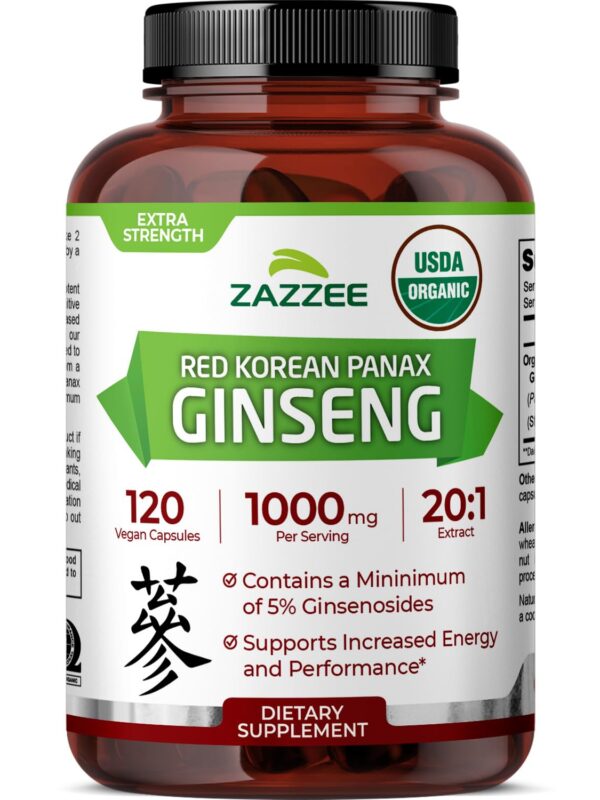 Zazzee USDA Organic Red Korean Panax Ginseng In Pakistan