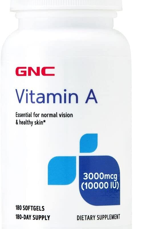 GNC Vitamin A 3000mcg (10000IU) 180 Softgels in pakistan