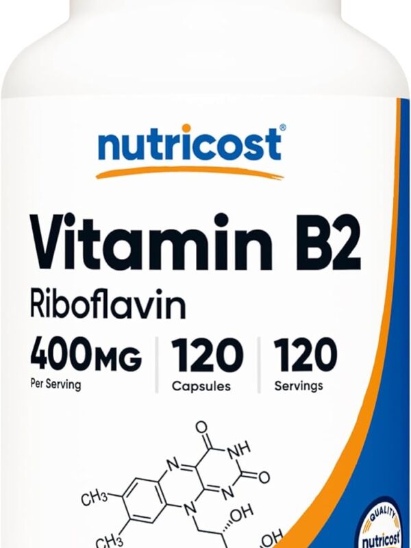 Nutricost Vitamin B2 (Riboflavin) 400mg, 120 Capsules in pakistan