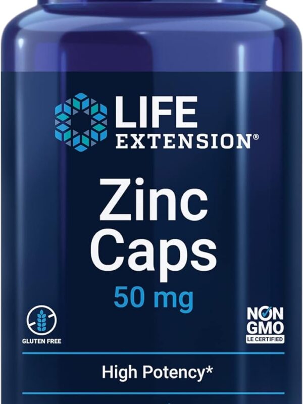 Life Extension Zinc Caps, zinc 50 mg supplement in pakistan