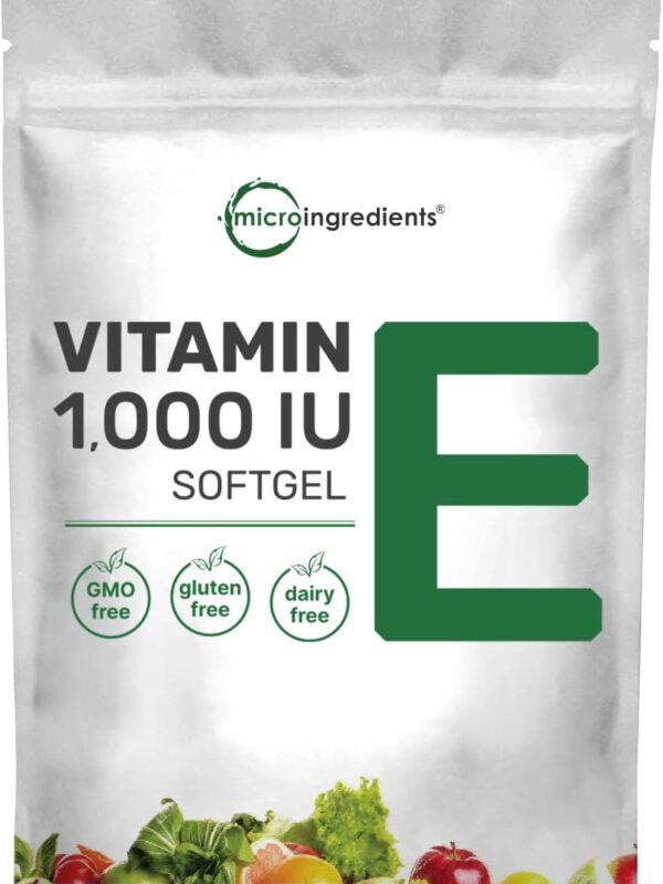 Micro Ingredients Vitamin E 1000 IU 240 Softgels supplement in pakistan